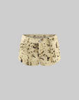 Rase le sol Leopard Print Denim Micro Shorts
