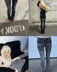 Rase le sol Distressed Patch Flared Denim Pants