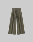 IAMXIAA Ribbed Button Tank and Wide Leg Drawstring Pants Two-Piece Set