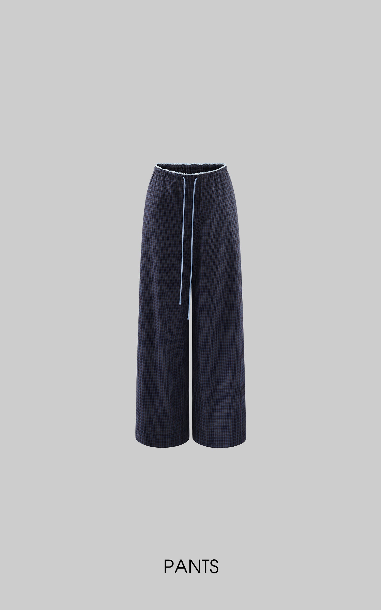Hydrae Plaid Ruched Tube Top &amp; Wide-Leg Pants Set
