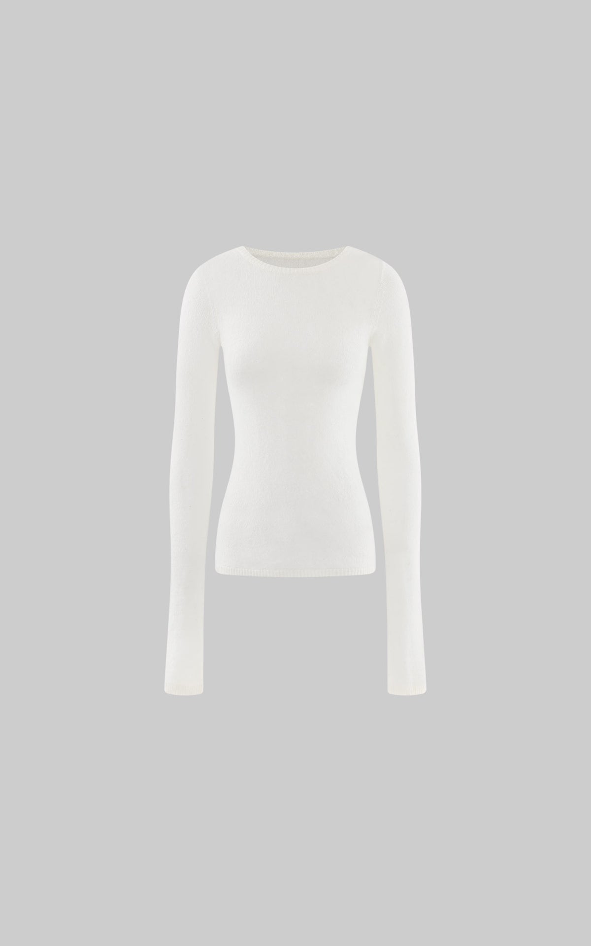 0122stepll Sheer Mohair Slim Long Sleeve Knit Top