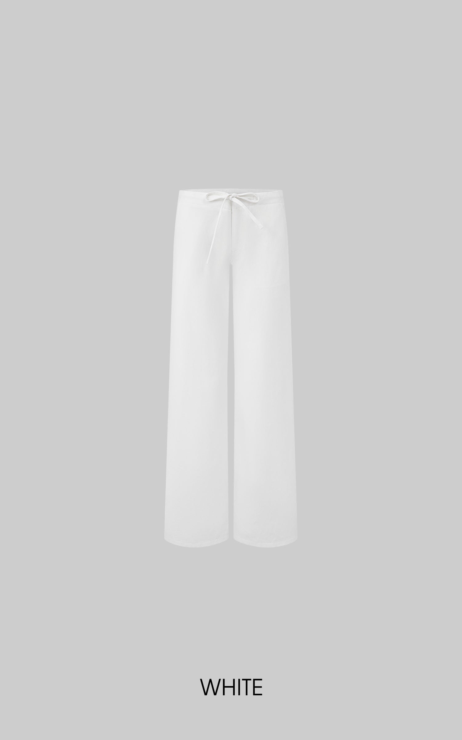 IAMXIAA Pantalon large à cordon taille basse