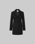 IAMXIAA Structured Waist-Belted Tailored Longline Blazer Coat