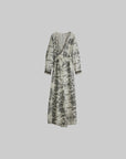 DOINDULGE Engraved Botanical Wrap Maxi Dress