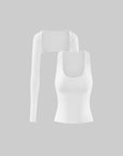ROVENTE Layered Scoop Neck Tank & Cropped Sleeve Top Set