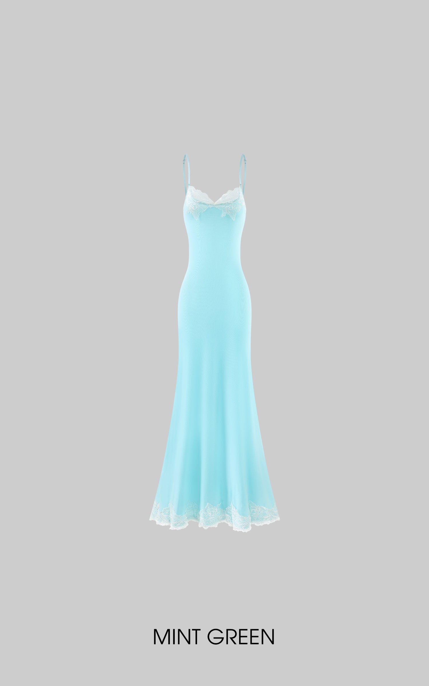 Rase le sol Lace-Trim Open Back Maxi Dress