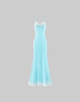 Rase le sol Lace-Trim Open Back Maxi Dress