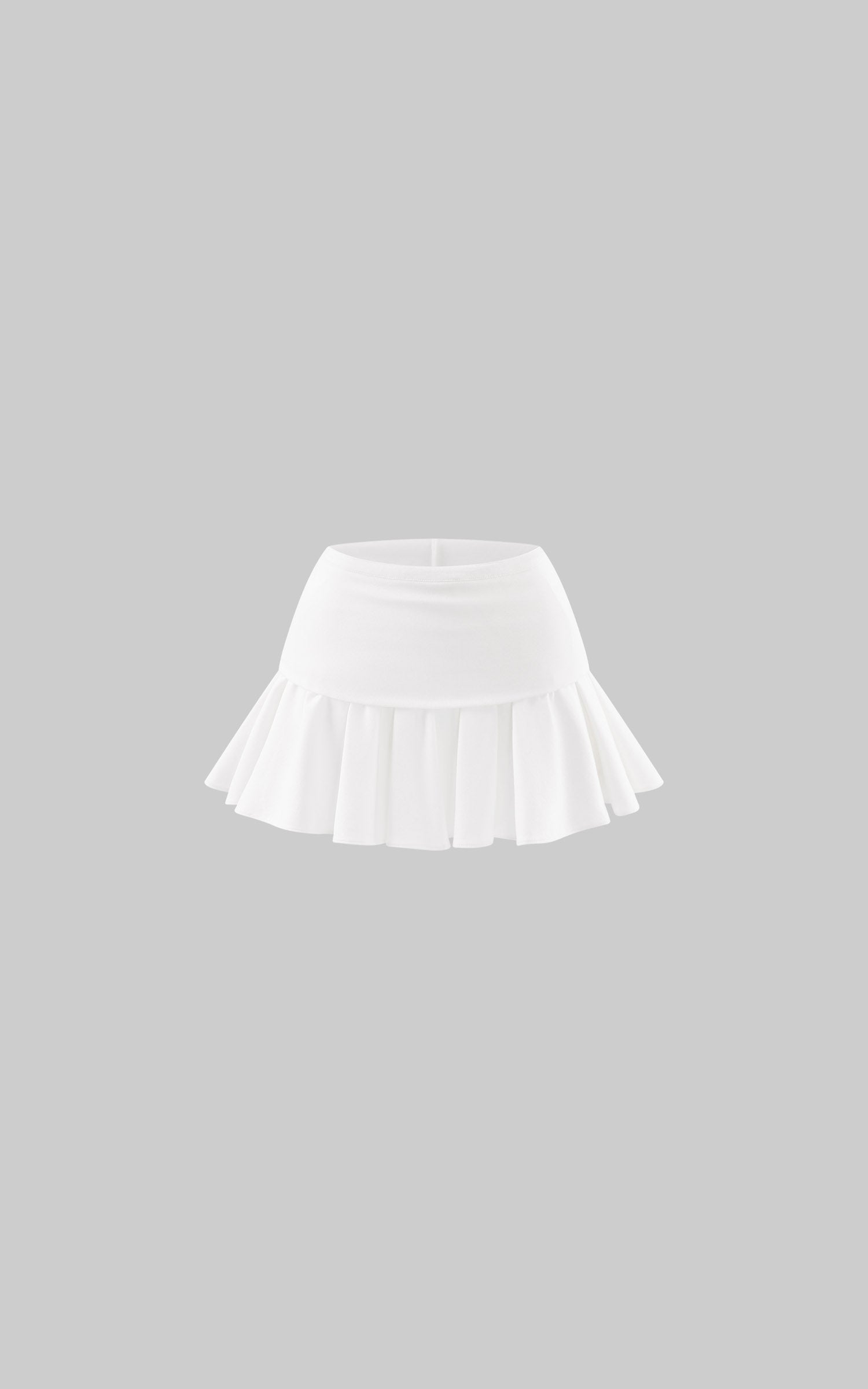 Rase le sol Folded Waist Pleated Mini Skirt