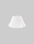 Rase le sol Folded Waist Pleated Mini Skirt