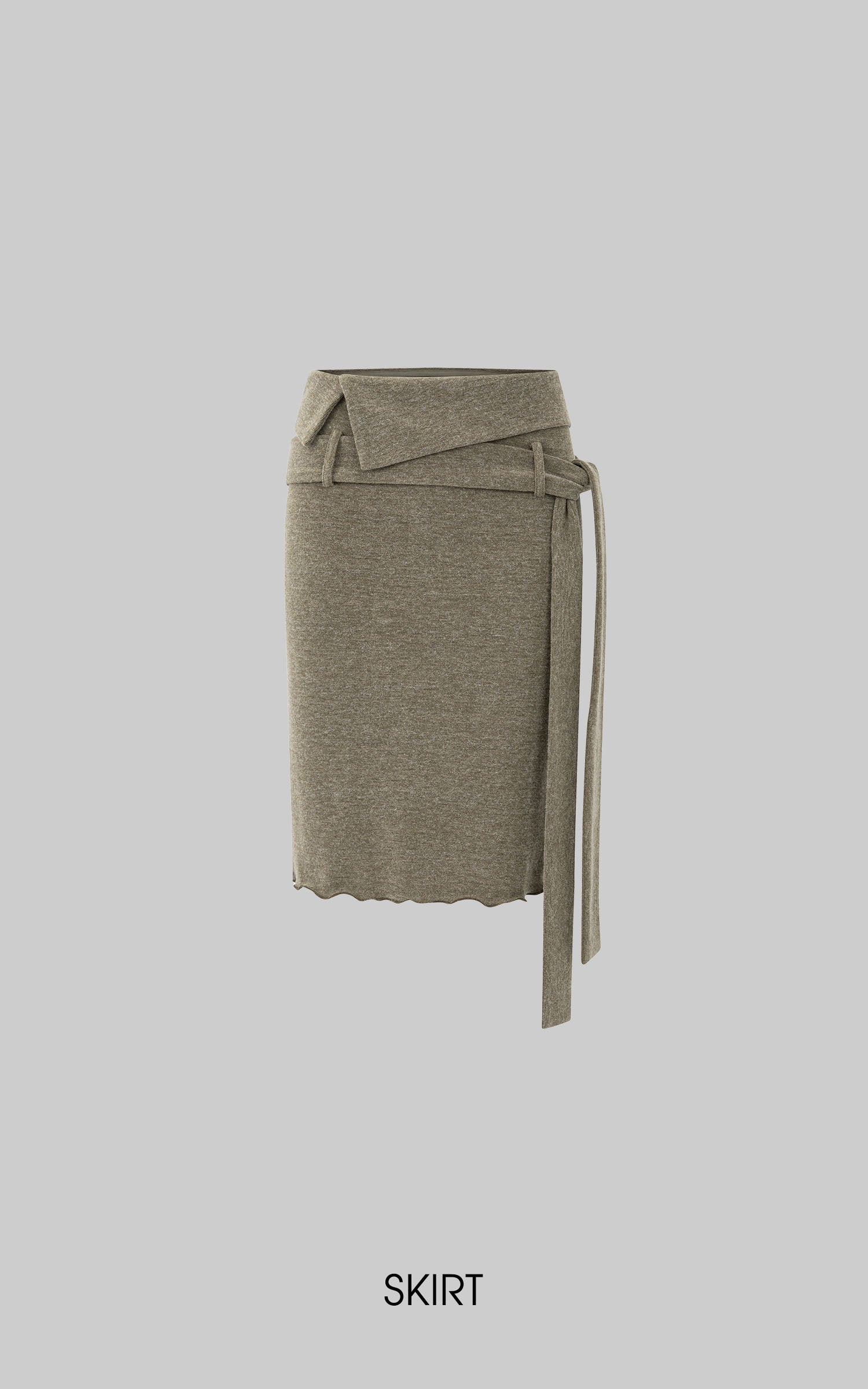 IAMXIAA Utility Peplum Jacket &amp; Draped Midi Skirt Two-Piece Set