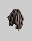 DOINDULGE Textured Jacquard Fringe Cloak