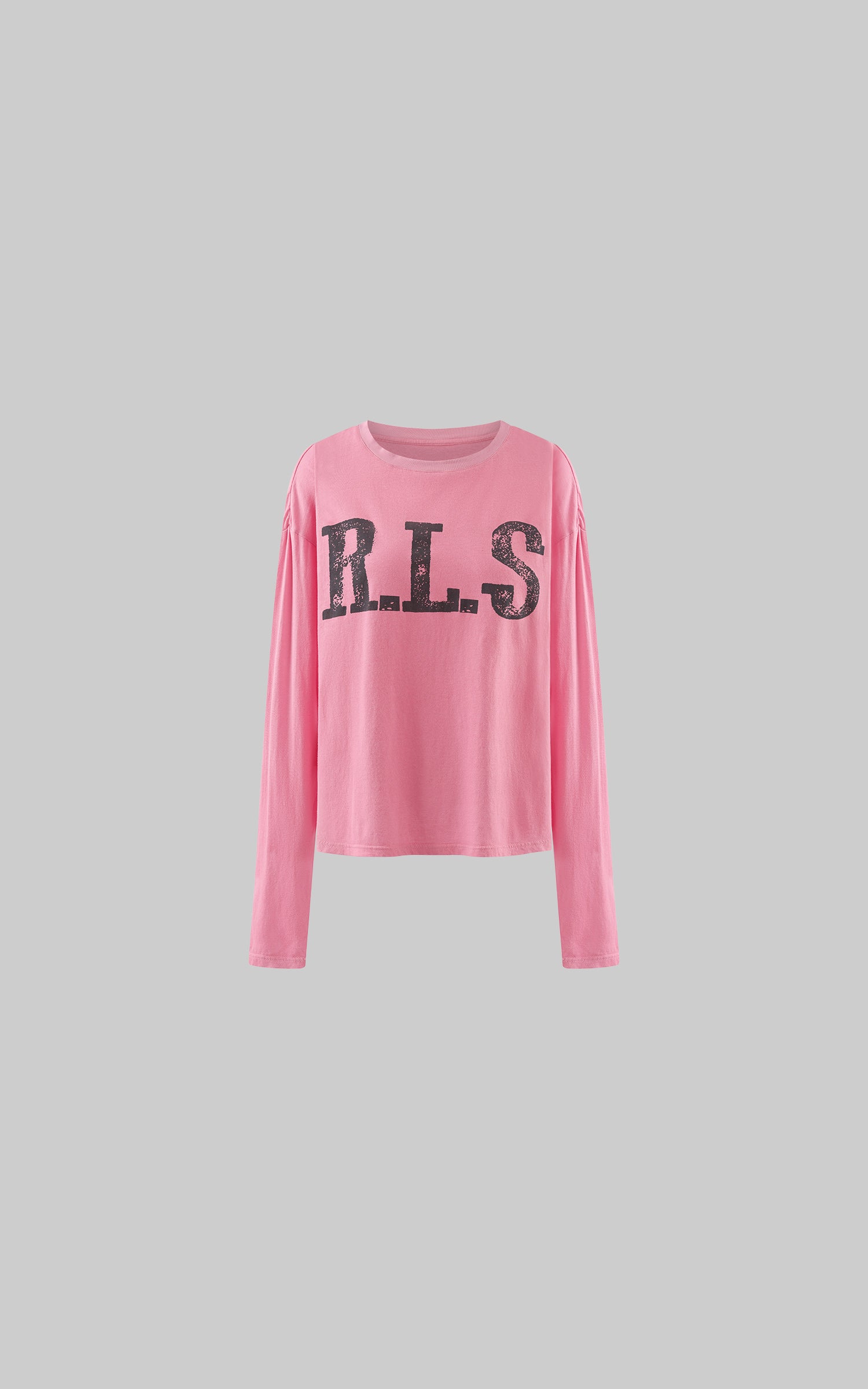 Rase le sol Distressed Logo Long Sleeve T-Shirt