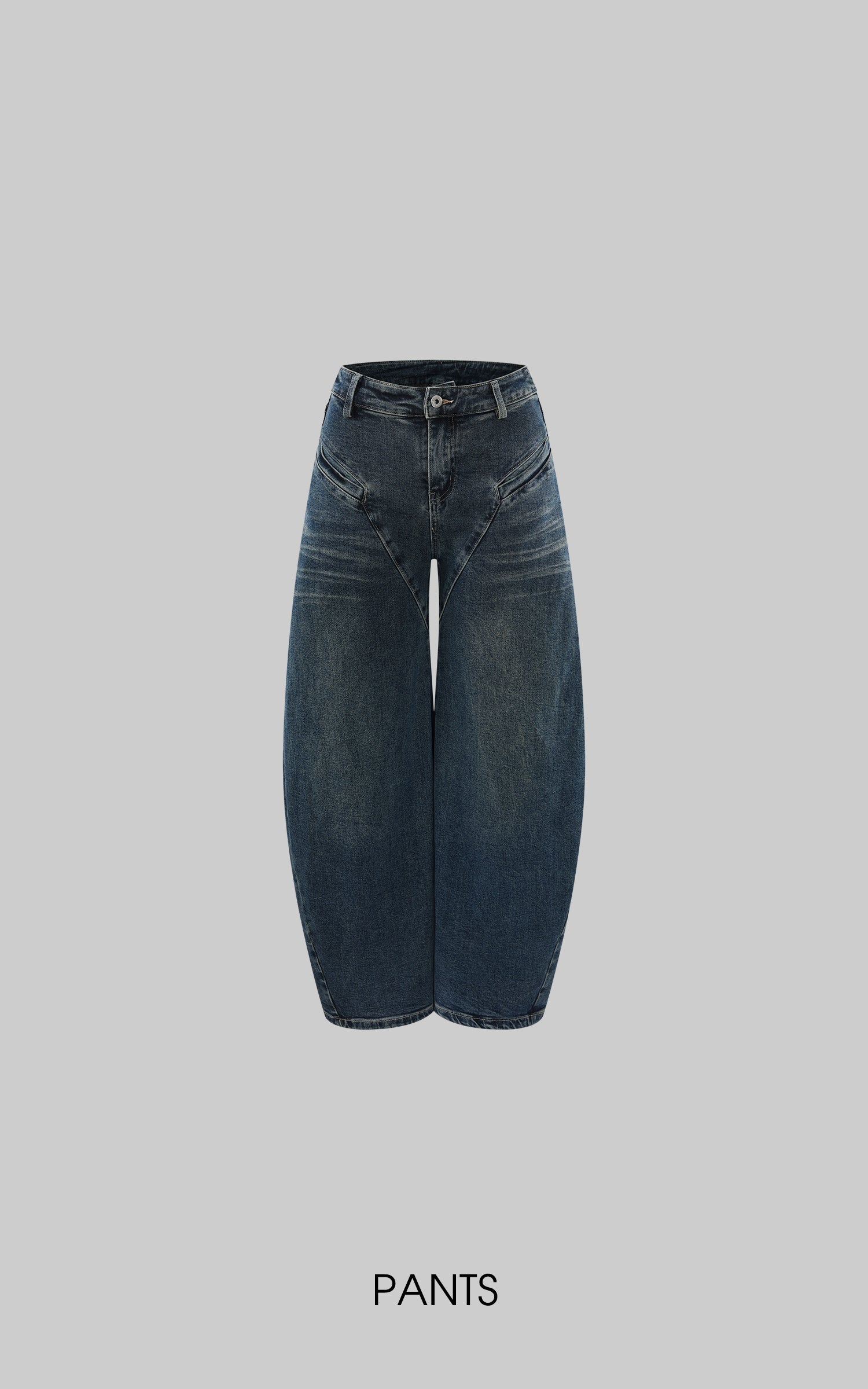 WARDEN EDGE 데님 뷔스티에와 와이드 팬츠 세트