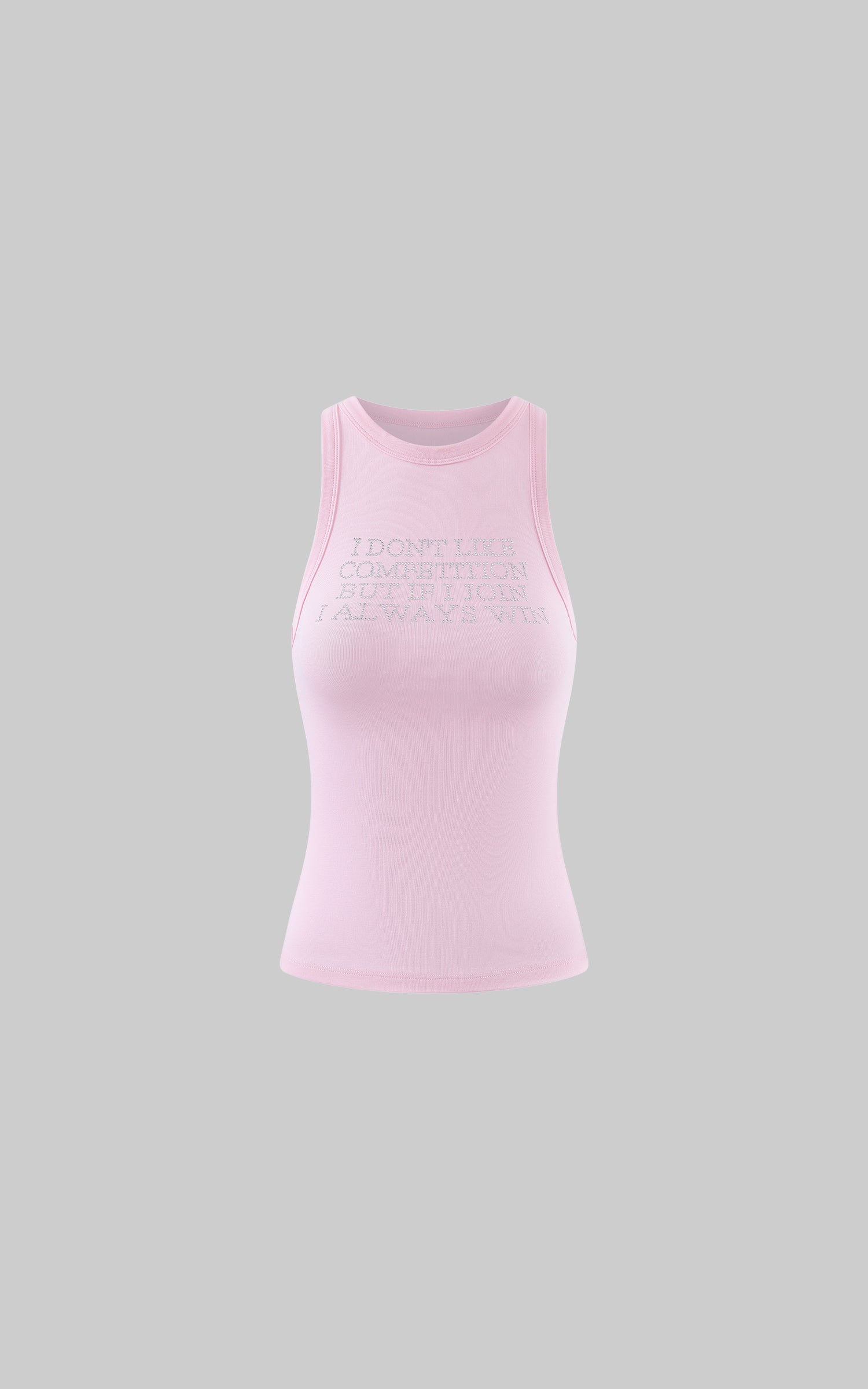 ROVENTE Crystal Slogan Racer Tank