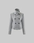 ROVENTE Structured High-Neck Wool Jacket