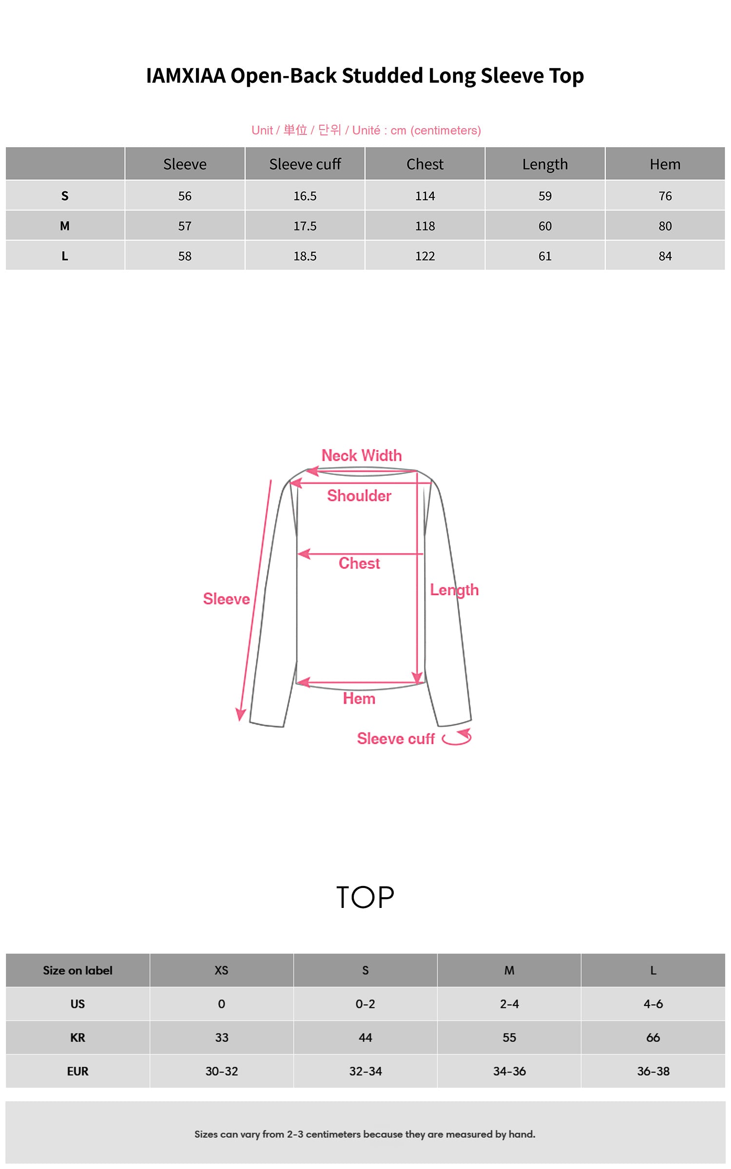 IAMXIAA Open-Back Studded Long Sleeve Top