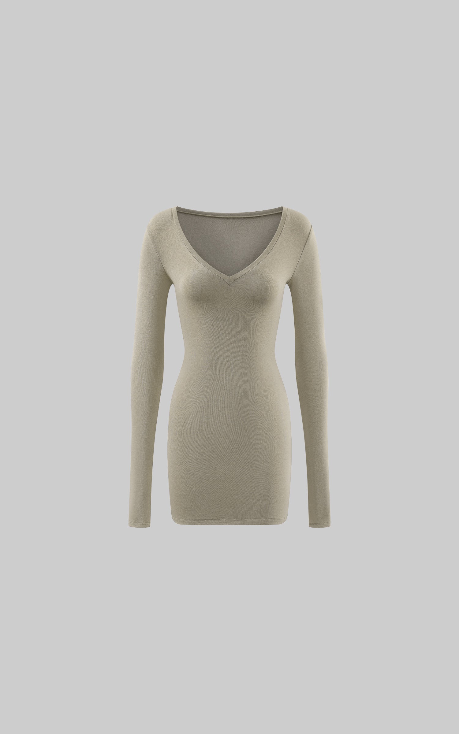 ROVENTE Script Back Bodycon Knit Mini Dress