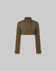 IAMXIAA Military Belted Ultra Cropped Jacket