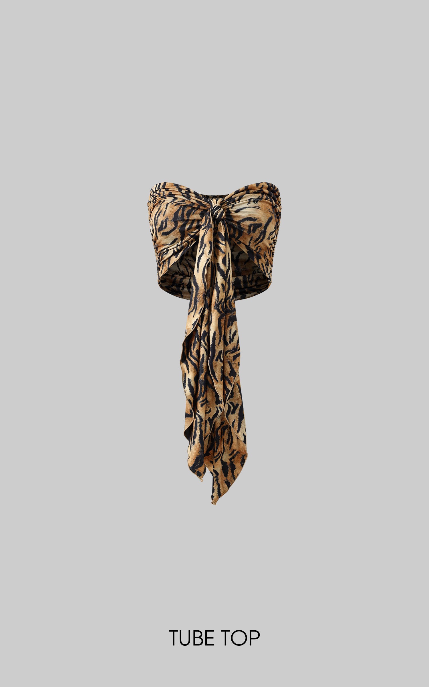 0122stepll Leopard Tie-Front Crop Top