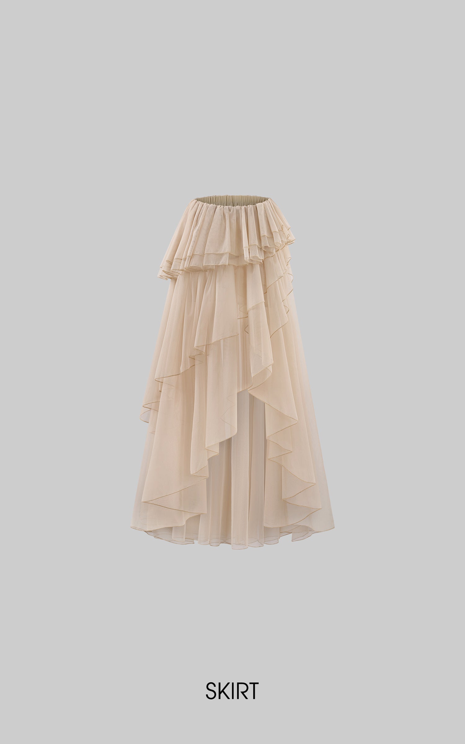 Rase le sol Draped Tube Top &amp; Layered Tulle Skirt Set
