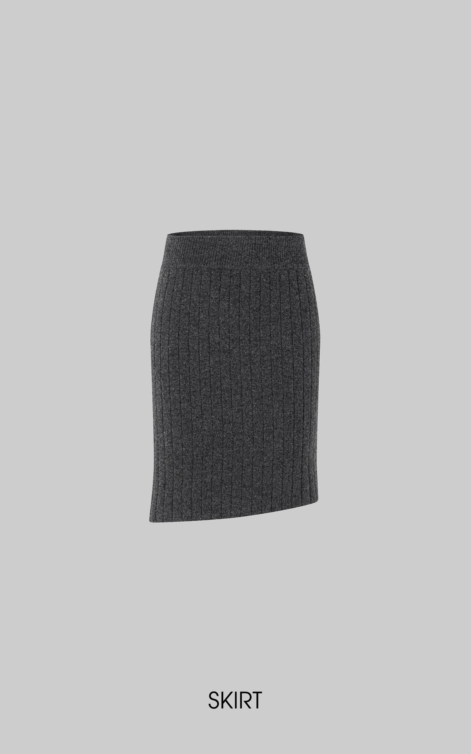 IAMXIAA ケーブルニットセーター &amp; リブスカート2点セット