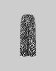 0122stepll Zebra Plush Drawstring Wide Leg Pants