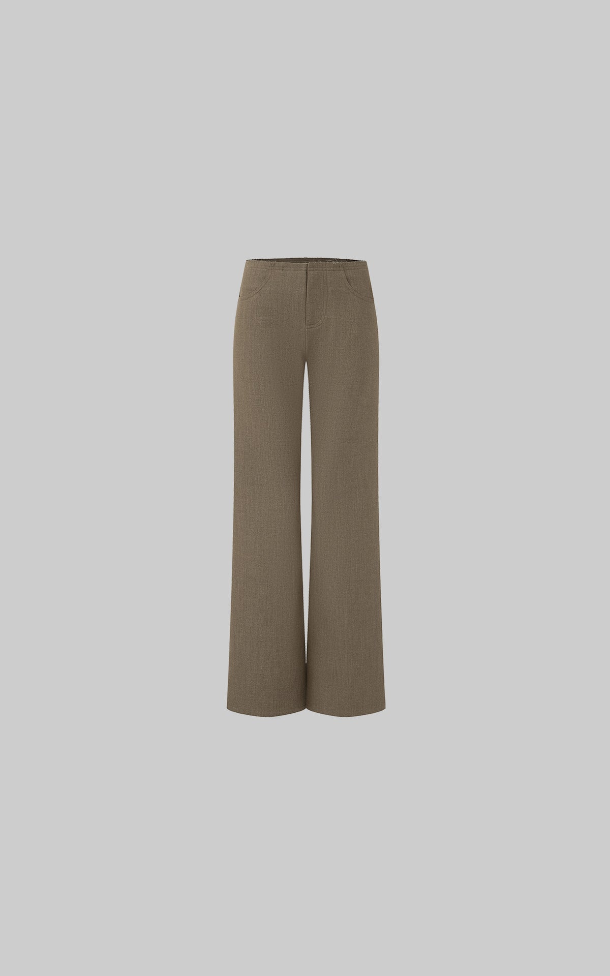 IAMXIAA Low-Rise Raw-Edge Tailored Flared Pants