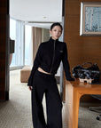 Hydrae Ensemble veste zippée ornée de strass & pantalon large