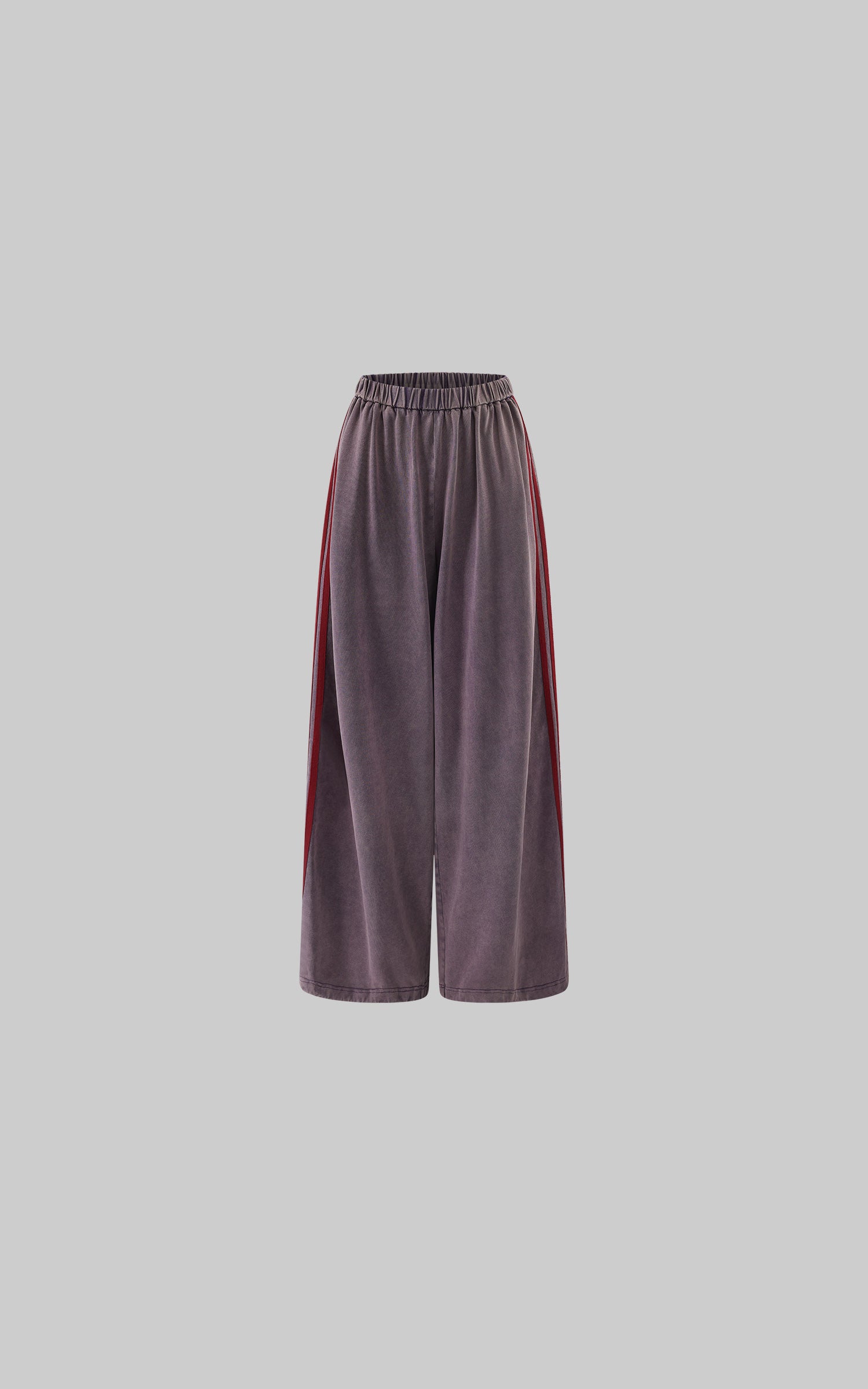 Rase le sol Washed Velvet-Feel Wide-Leg Track Pants