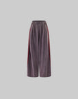 Rase le sol Washed Velvet-Feel Wide-Leg Track Pants