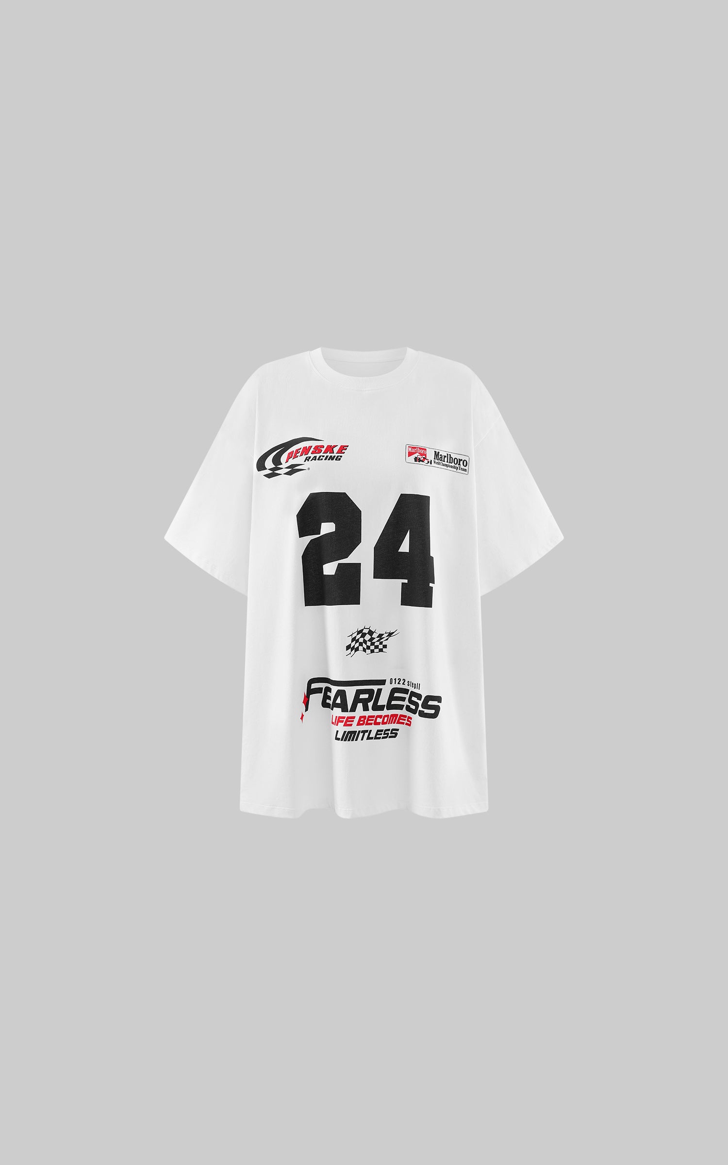 0122stepll Oversized Racing Graphic T-Shirt