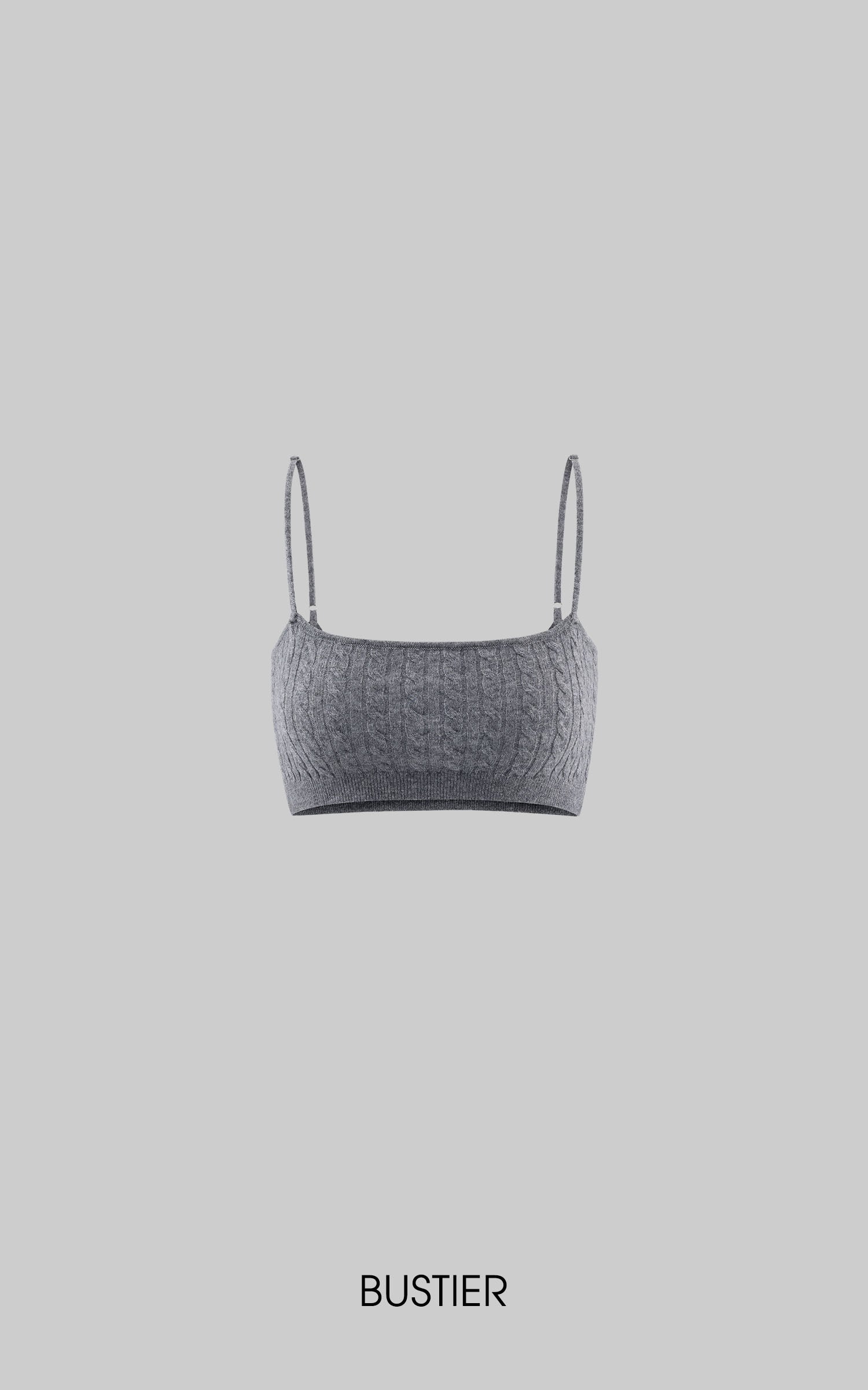 ROVENTE Cable Knit Bandeau and Longline Cardigan Set