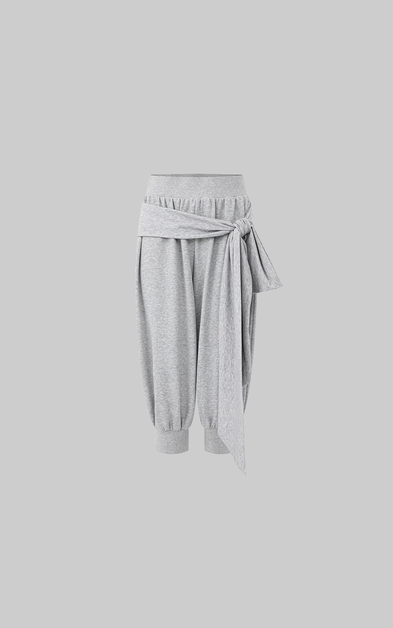 IAMXIAA Draped Tie-Waist Harem Capri Sweatpants