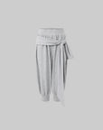 IAMXIAA Draped Tie-Waist Harem Capri Sweatpants