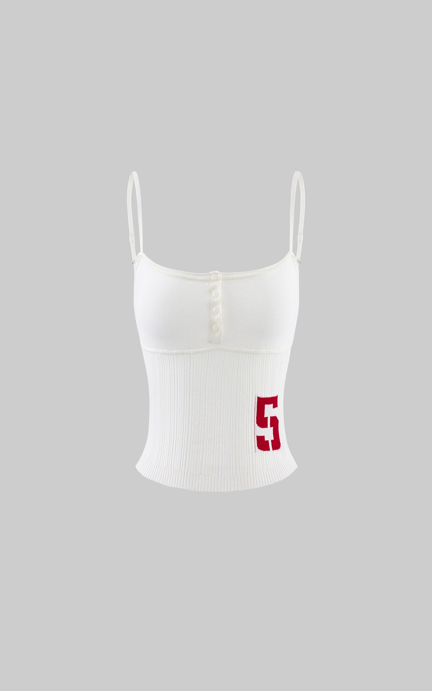 WARDEN EDGE Wool Varsity Number Knit Cami Top