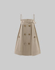 WARDEN EDGE Trench-Inspired Strap Mini Dress