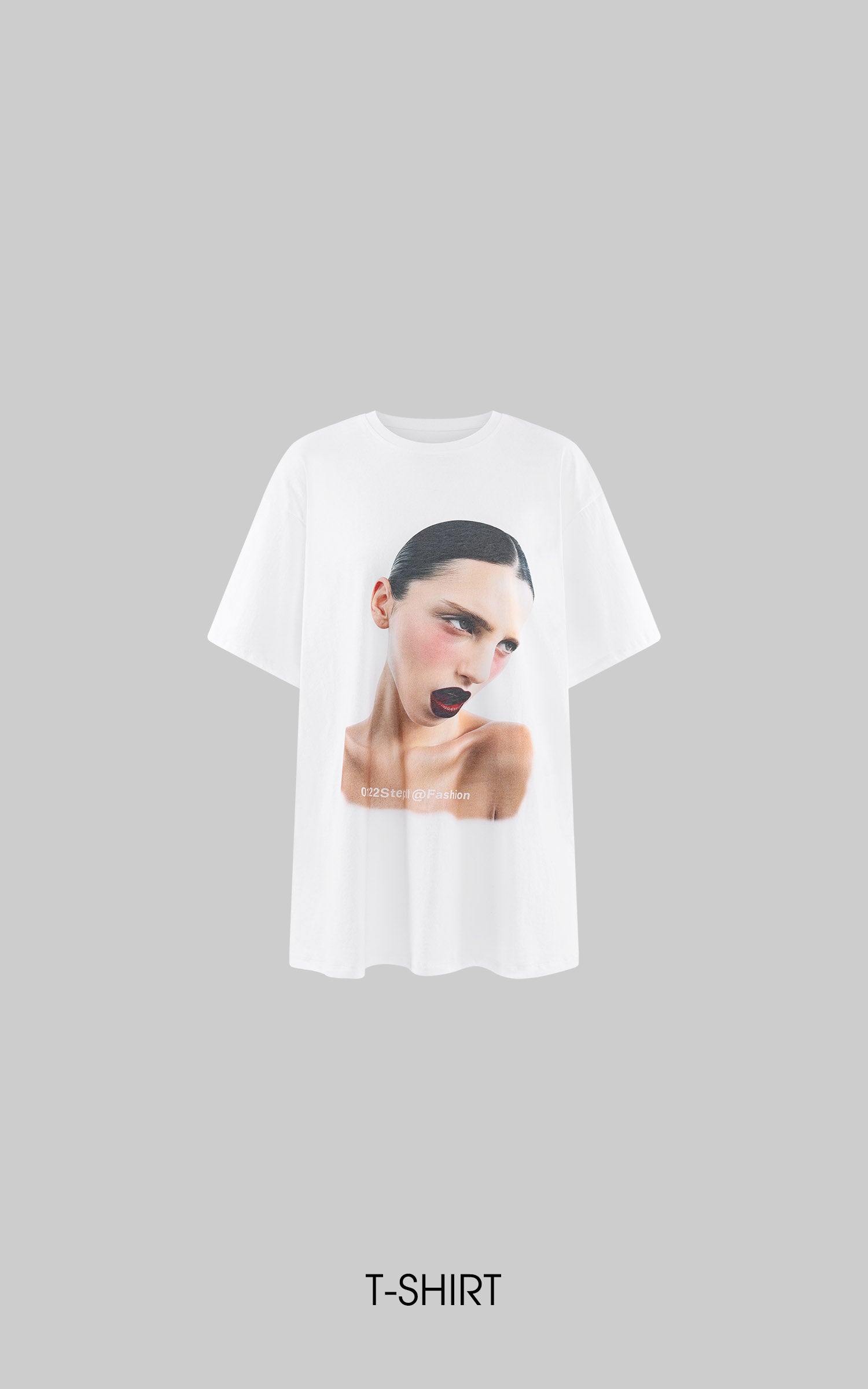 0122stepll グラフィックポートレートオーバーサイズTシャツ