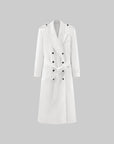 ROVENTE Long Double-Breasted Belted Coat