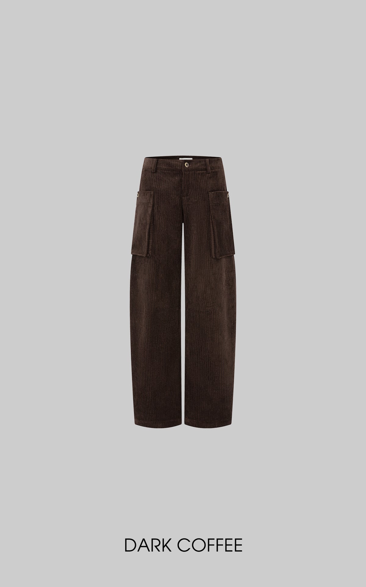 IAMXIAA Corduroy Wide Leg Cargo Pants with Utility Pockets