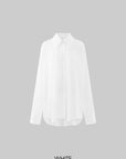 Rase le sol Oversized Embroidered Shirt with Dropped Shoulders and Extended Cuffs