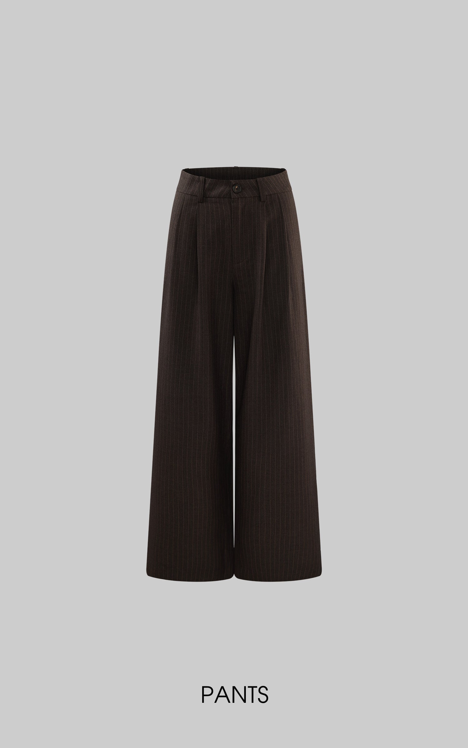 ROVENTE Tailored Pinstripe Suit Set with Blazer Corset and Wide Leg Pants