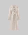 Rase le sol Hooded Long Coat with Adjustable Waist Belt