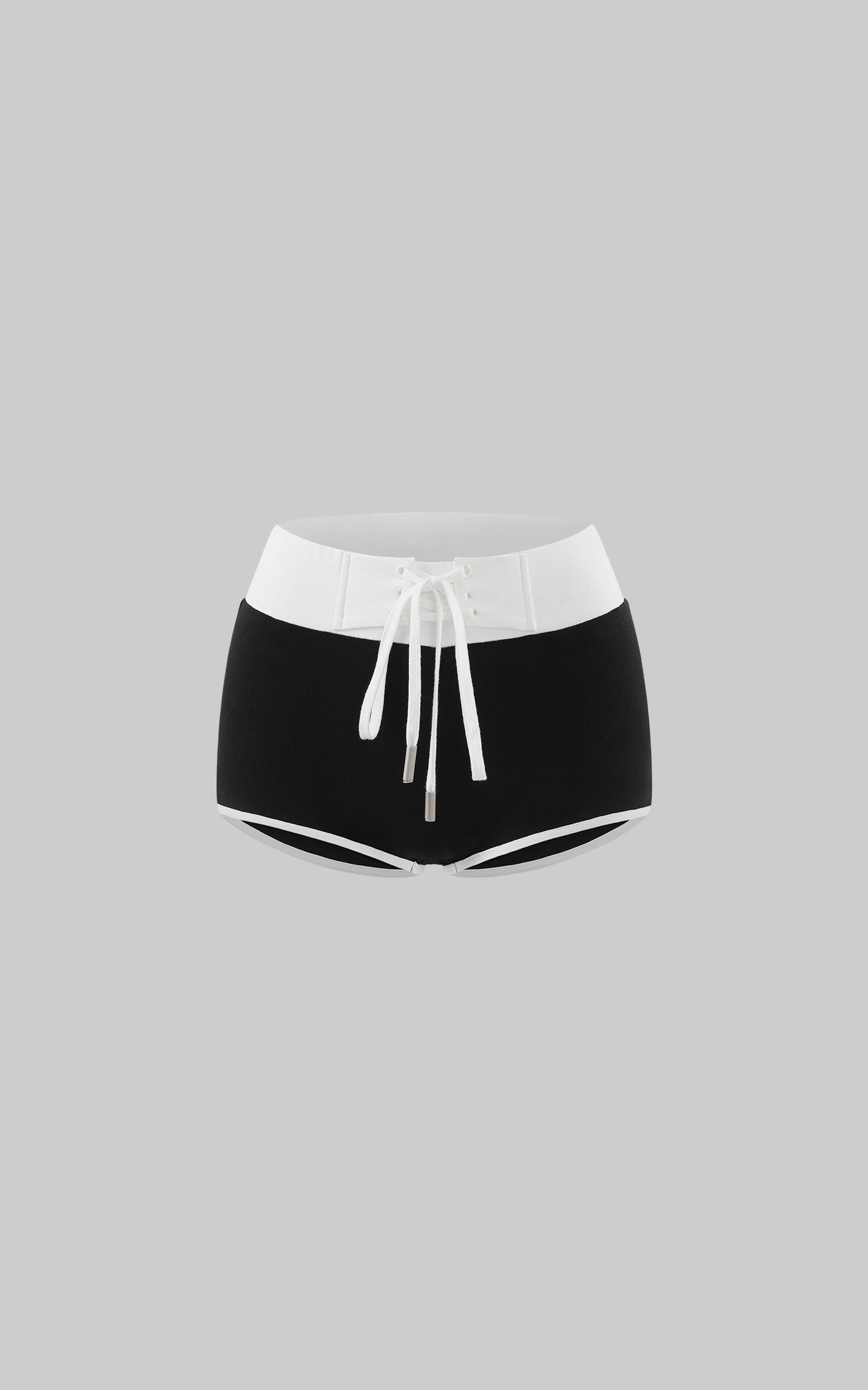 WARDEN EDGE Contrast Lace-Up Micro Shorts