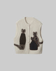 DOINDULGE Hand-Crocheted Pattern Knit Vest