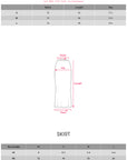 IAMXIAA Striped Bodycon Maxi Skirt Slim Fit Stretch Long Skirt