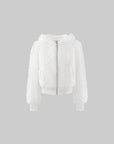 Rase le sol Angel Wing Faux Fur Hoodie Jacket