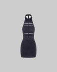 Rase le sol Open Back Halter Knit Mini Dress
