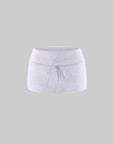 ROVENTE Cropped Zip Jacket and Mini Shorts Set with Embroidered Script Detail and Relaxed Sporty Silhouette