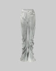 Rase le sol Draped Slouchy Glossed Pants - PINKPARKS