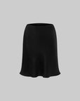 Hydrae Satin Low Rise A-Line Mini Skirt